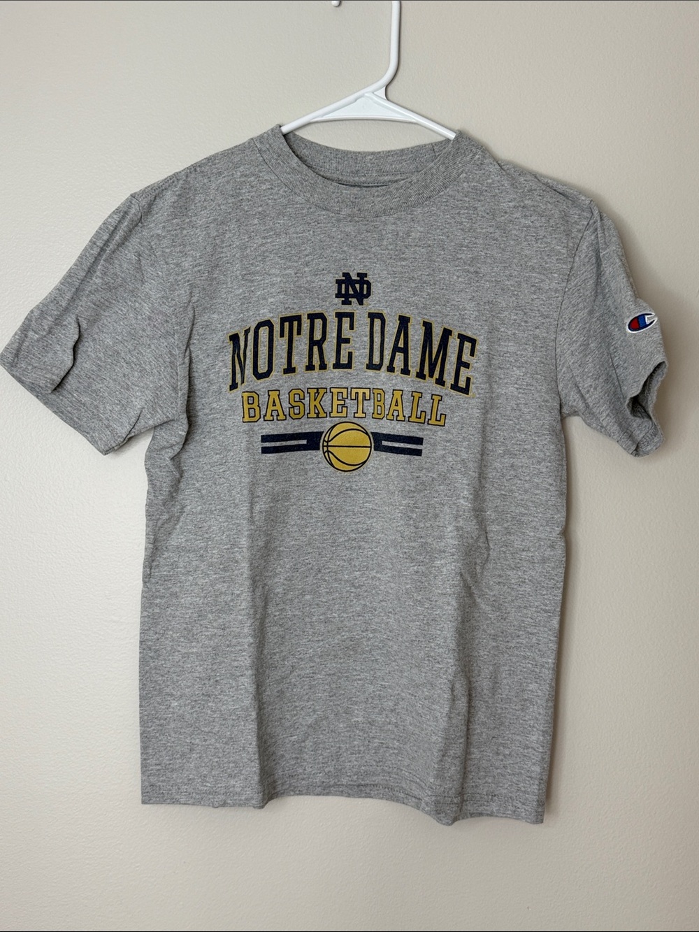 Champion Grey Notre Dame Basketball Tee 🏀